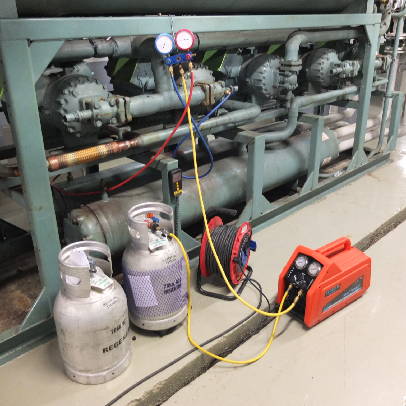 Injection de R22 recyclé dans le groupe proposé par isfcer width=